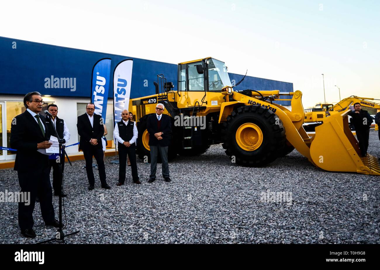 store and offices Komatzu.venta of machinery, equipment or indistrial equipment. refaccionaría and machinery for the mining industry. Komatsu Limited    Komatzu begins operations of a new office for the sale of equipment, refurbishment and machinery for the mining industry in Hermosillo. Komatsu Maquinarias Mexico SA de CV This afternoon the inauguration took place. January 26, 2018  (Photo: Luis Gutierrez / NortePhoto.com)  Komatzu begins operations of a new office for the sale of equipment, refurbishment and machinery for the mining industry in Hermosillo. Komatsu Maquinarias Mexico SA de CV Stock Photo