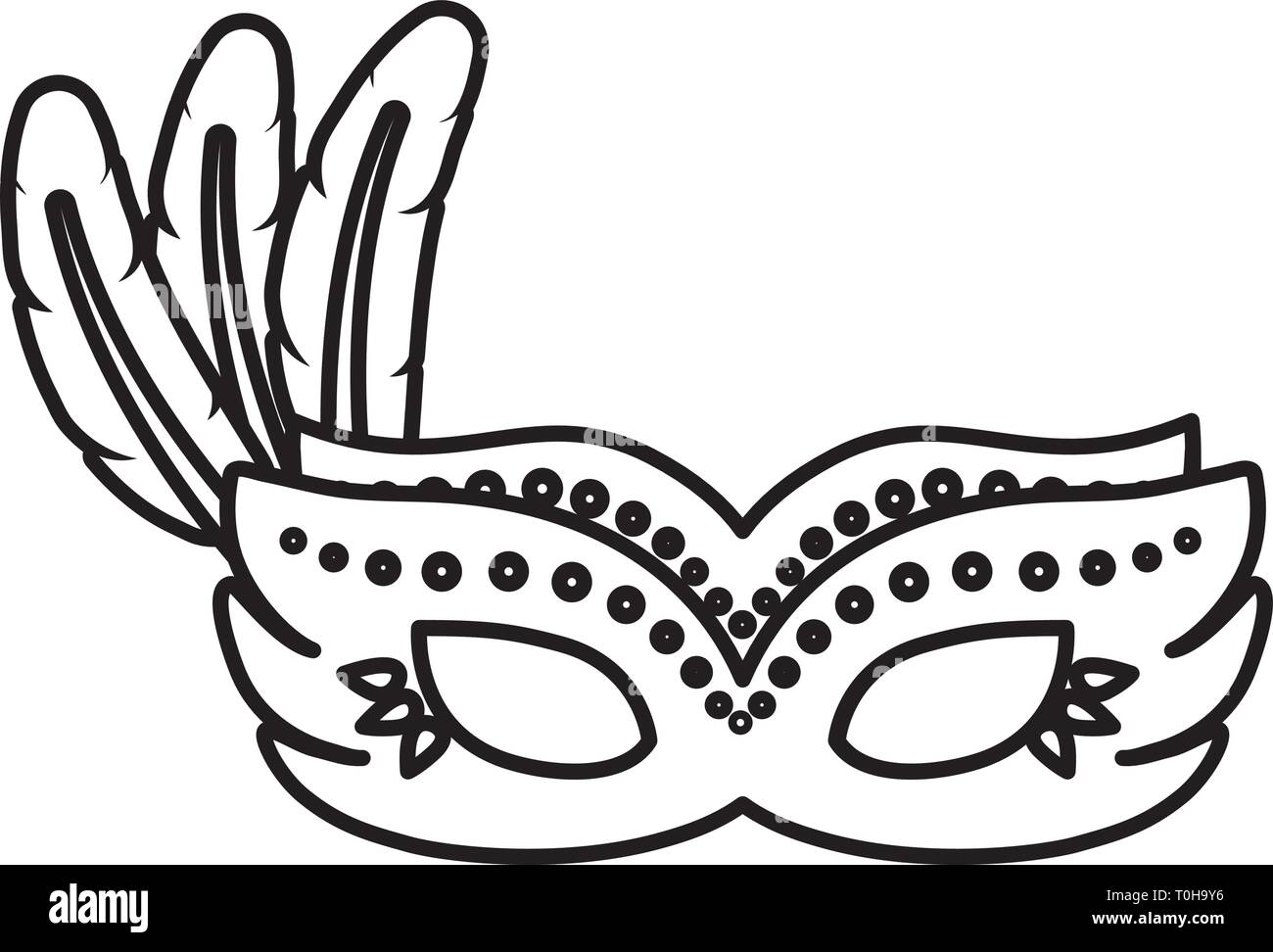 brazilian carnival mask with feathers vector illustration design Stock  Vector Image & Art - Alamy
