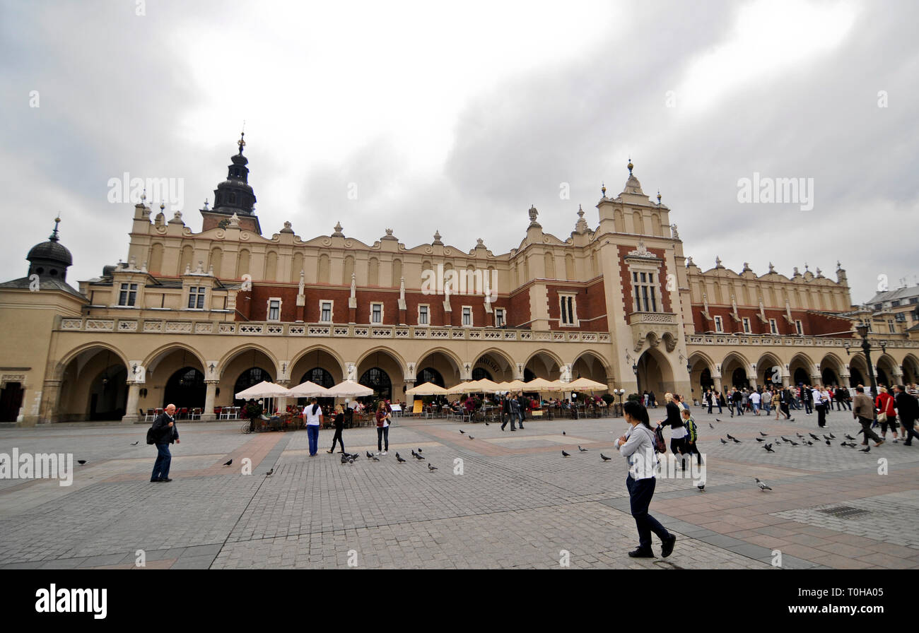 Krakow Main Market Square, Poland Stock Photo