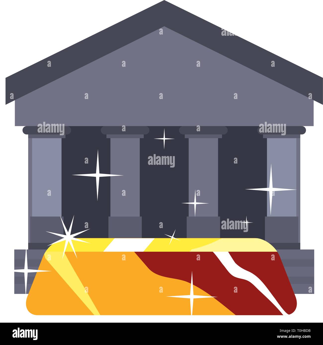 business gold bar bank on white background vector illustration Stock ...