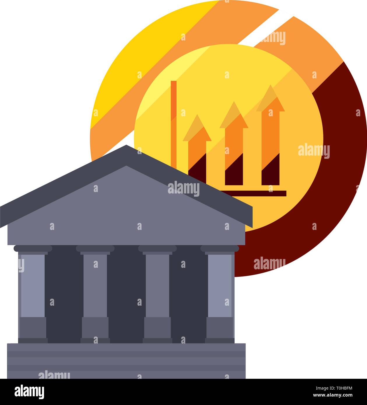 business gold coin chart banking vector illustration Stock Vector Image ...