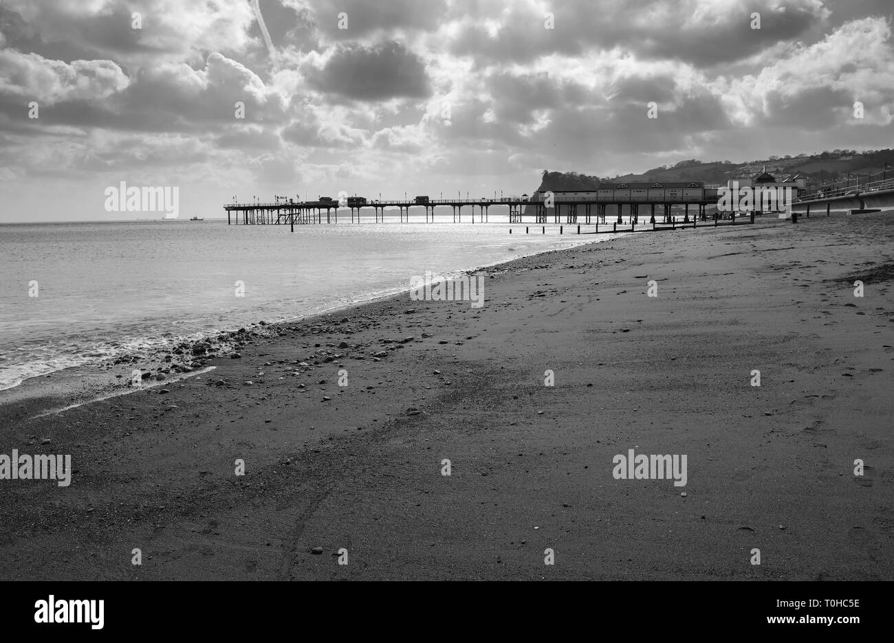 Grand Pier Teignmouth a holiday resort in South Devon. Off - Season Stock Photo