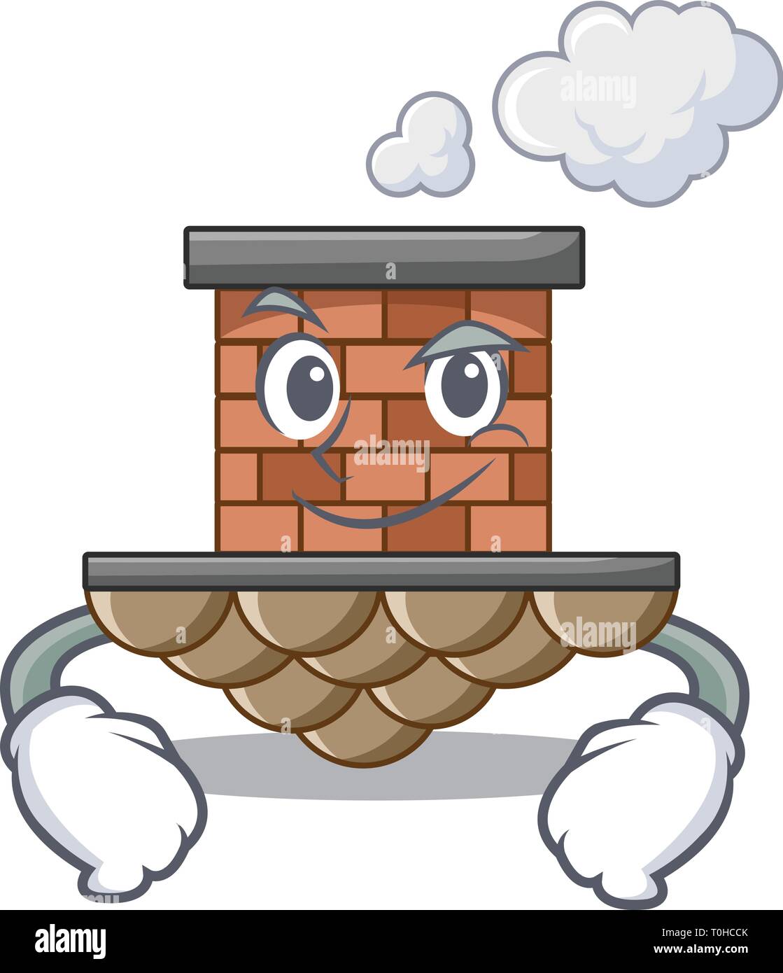 Tinkering R Chimney Smirking brick chimney isolated in the character Stock Vector Image ...