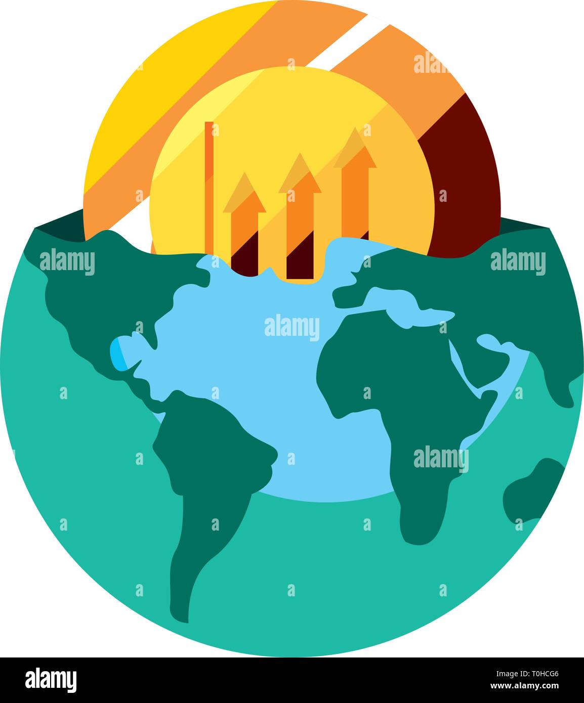 world business chart gold coin vector illustration Stock Vector Image ...