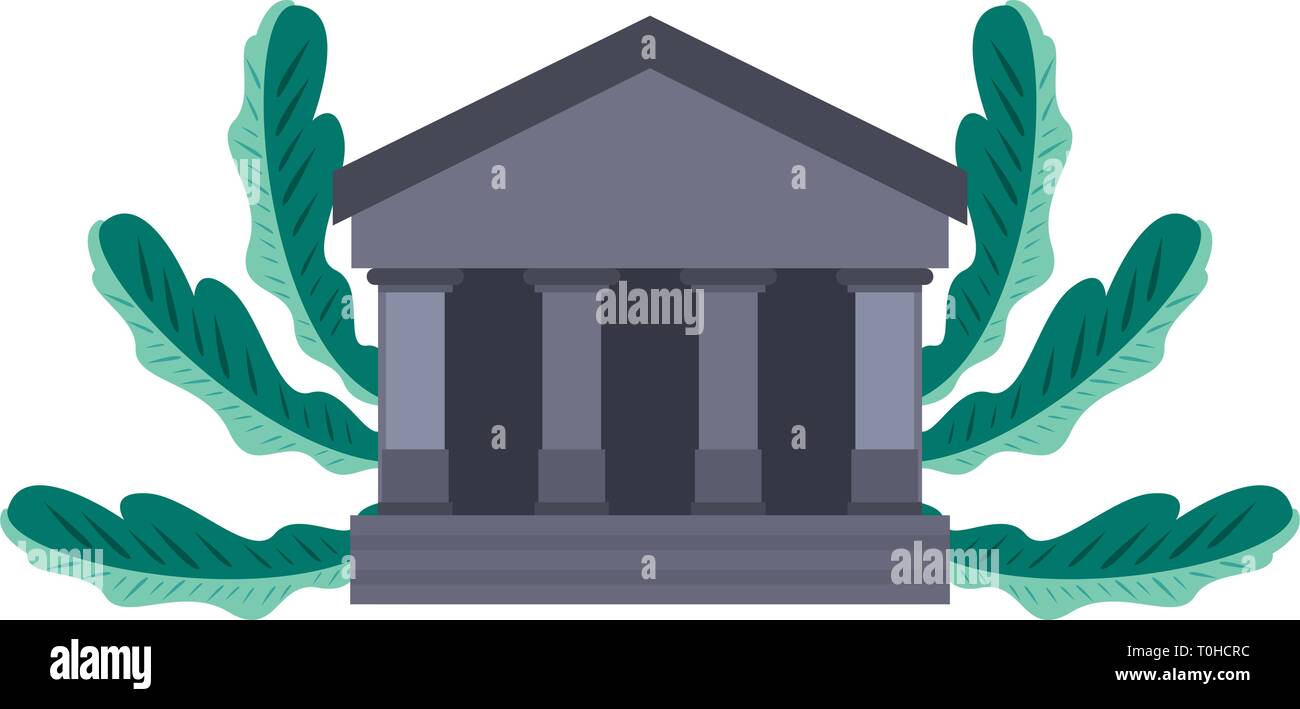 bank building icon on white background vector illustration Stock Vector ...