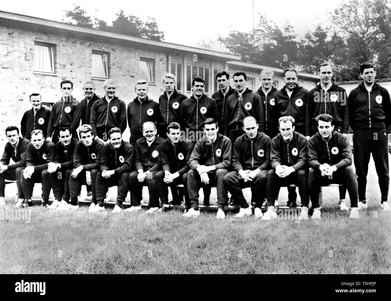 sports, football, German national football team, team photo, world championship squad, Chile, 1962, Additional-Rights-Clearance-Info-Not-Available Stock Photo