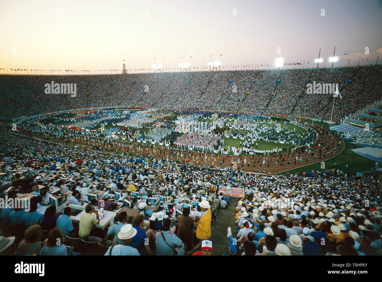 sports, XXIII Olympic Games, opening ceremony, Los Angeles, 1984, Additional-Rights-Clearance-Info-Not-Available Stock Photo