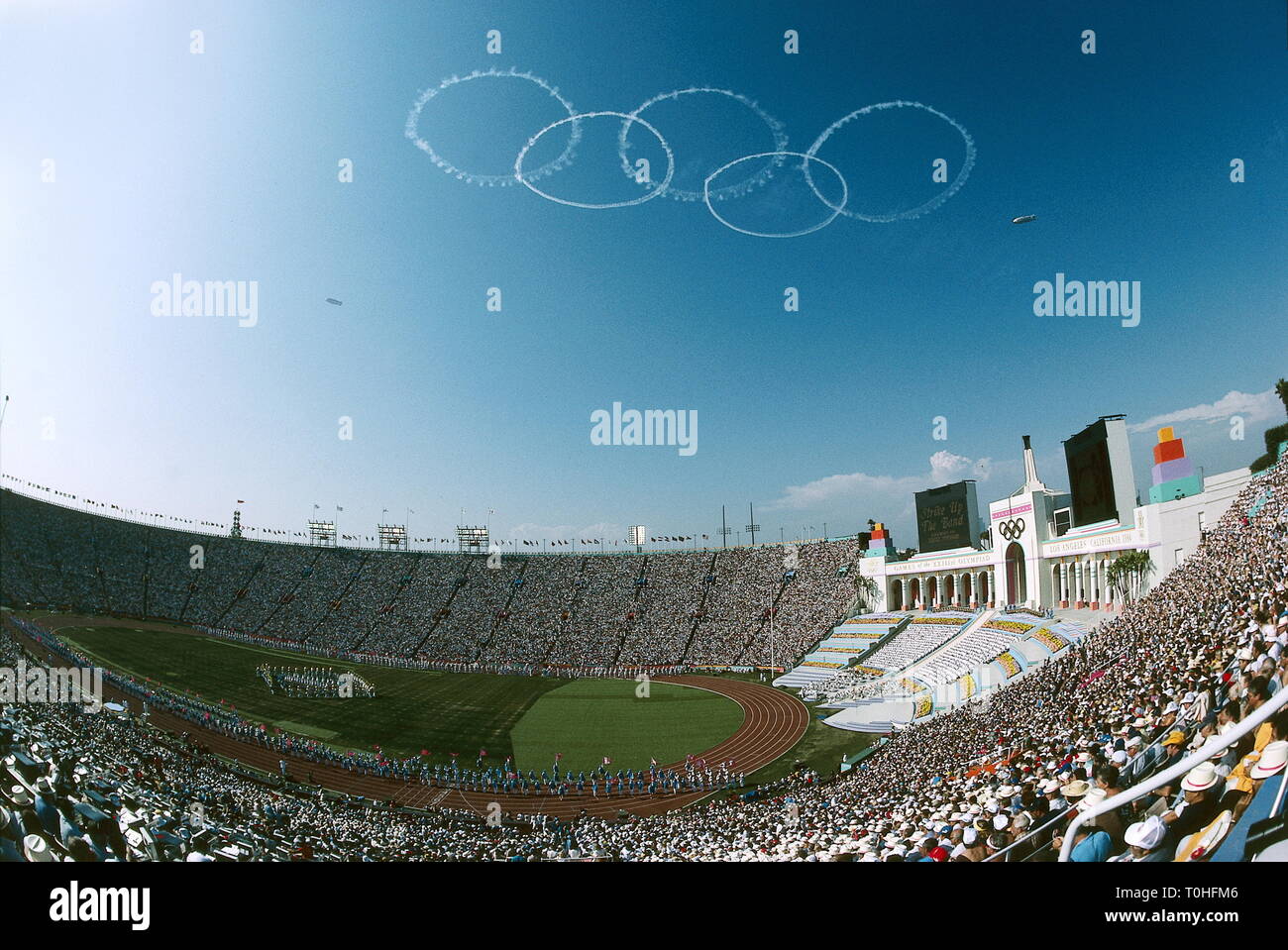 sports, XXIII Olympic Games, opening ceremony, Los Angeles, 1984, Additional-Rights-Clearance-Info-Not-Available Stock Photo