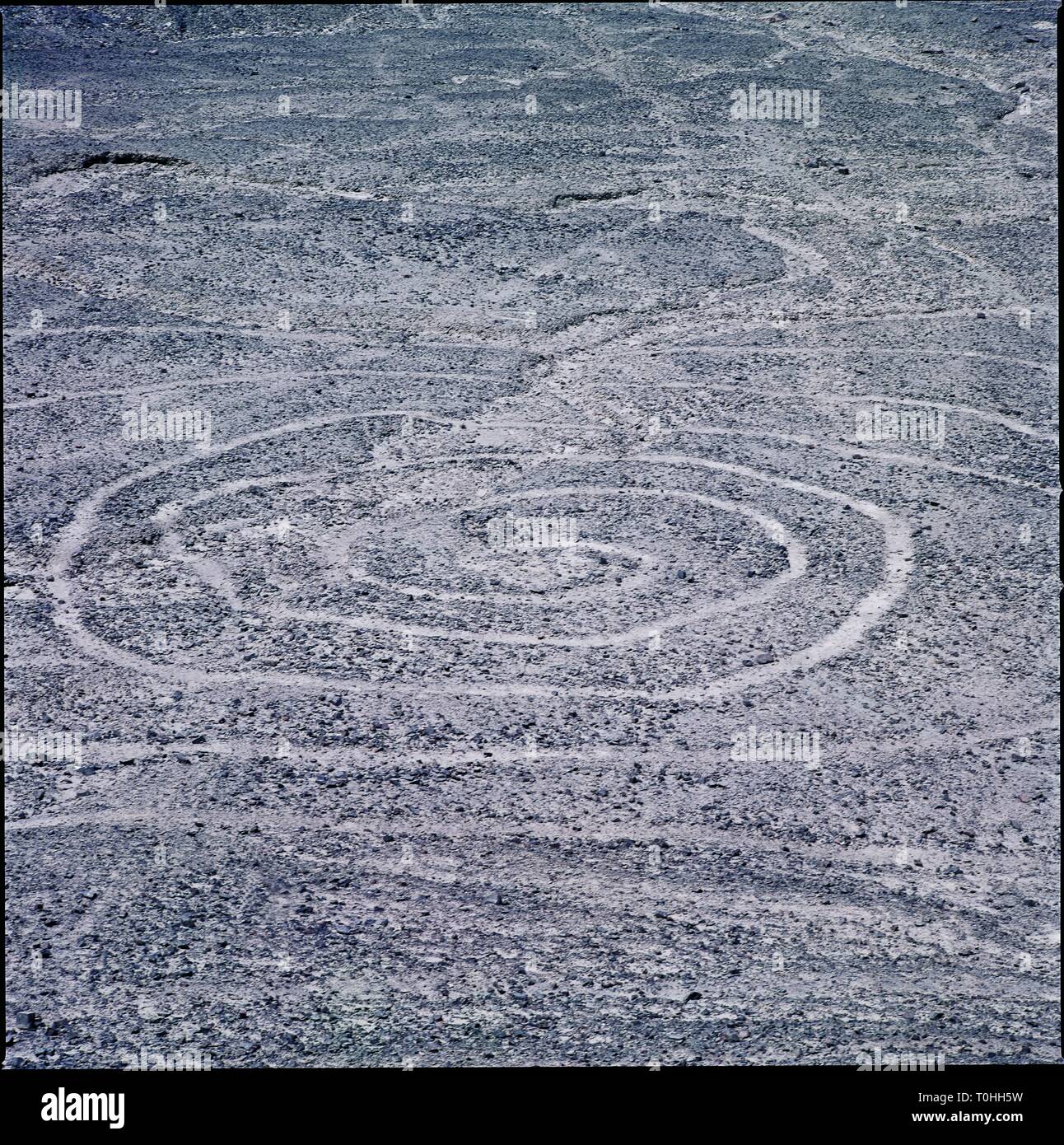 Spiral design, Nazca Lines, Ica, Peru, 2015. Creator: Luis Rosendo ...