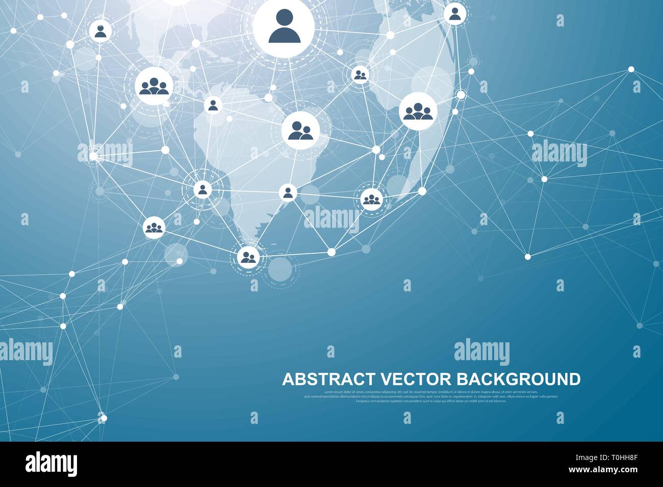 Futuristic abstract background blockchain technology. Global internet ...