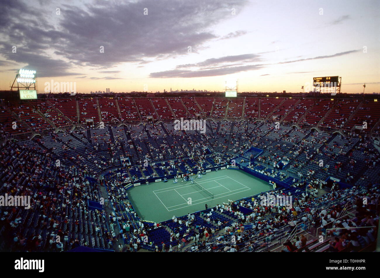 sports, tennis, U.S. Open, Flushing Meadows, Agassi versus Johnson, New York, 1990s, Additional-Rights-Clearance-Info-Not-Available Stock Photo