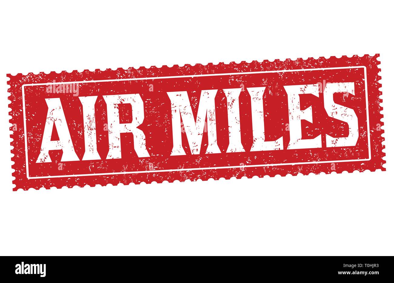 Air miles sign or stamp on white background, vector illustration Stock Vector