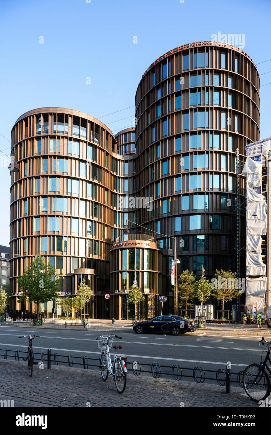 Copenhagen. Denmark. Axel Towers, Axeltorv 2, designed by Lene Tranberg of Lundgaard & Tranberg Arkitekter, 2017. Stock Photo