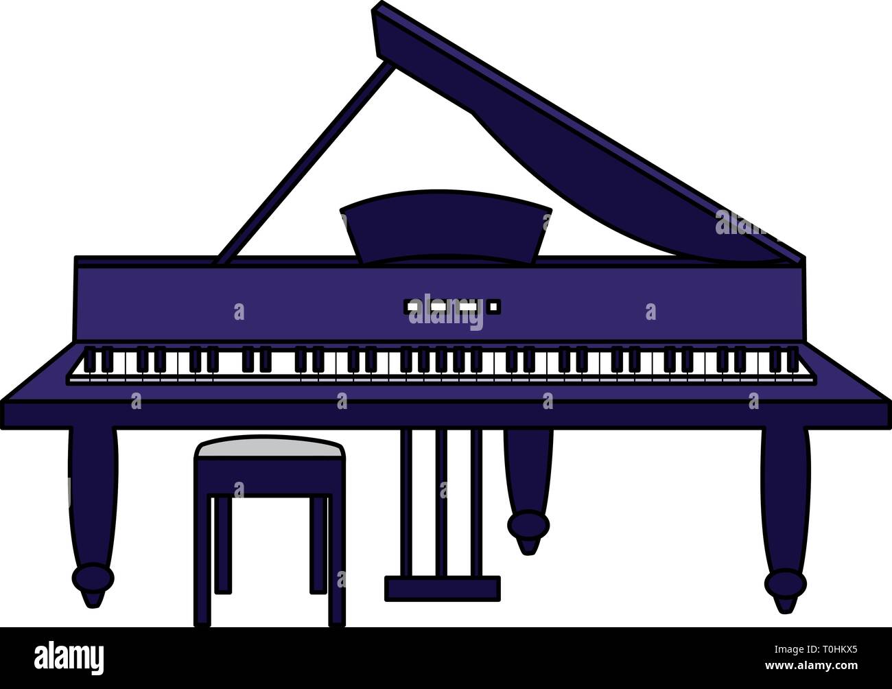 grand piano instrument icon vector illustration design Stock Vector ...