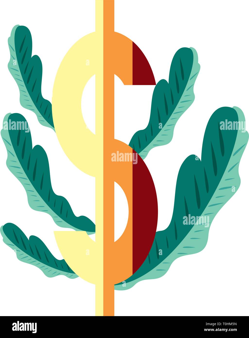 gold dollar symbol on white background vector illustration Stock Vector ...