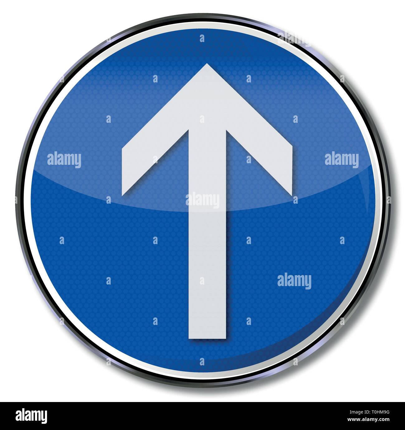 Warning Twoway Traffic Straight Ahead Road Sign Stock Illustration -  Download Image Now - Arrow Symbol, Reflector, Road Reflector - iStock