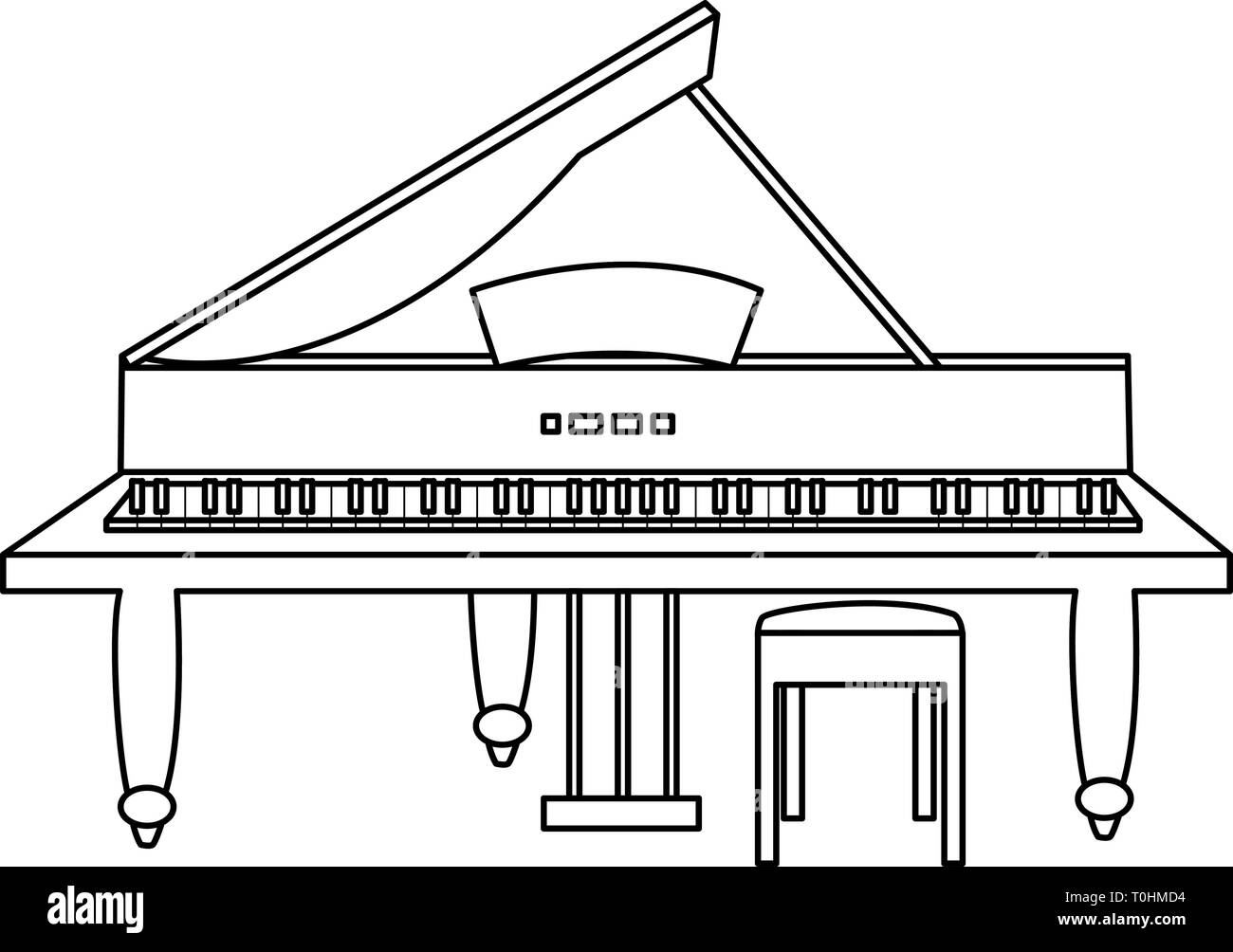 grand piano instrument icon vector illustration design Stock Vector ...