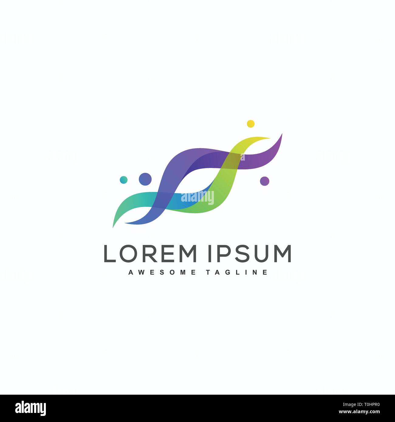 Abstract DNA Concept illustration vector Design template. Suitable for Creative Industry, Multimedia, entertainment, Educations, Shop, and any related Stock Vector