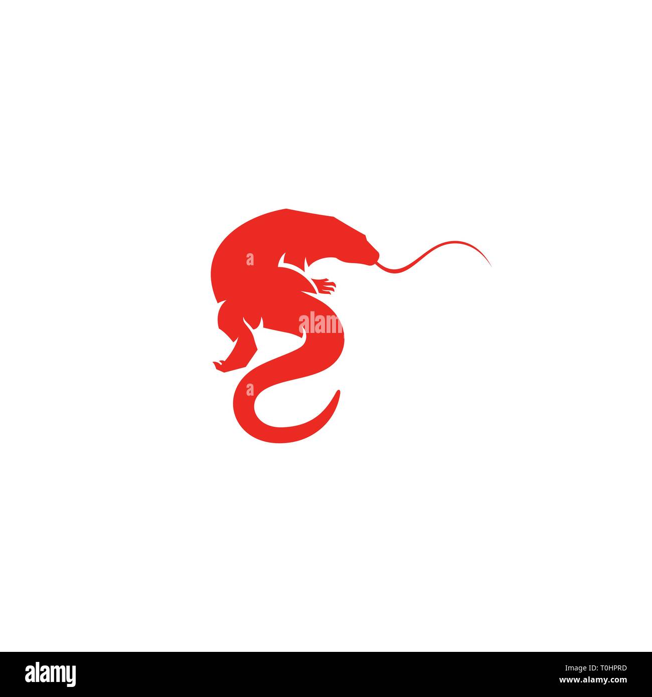 komodo Concept illustration vector Design template.  Suitable for Creative Industry, Multimedia, entertainment, Educations, Shop, and any related busi Stock Vector