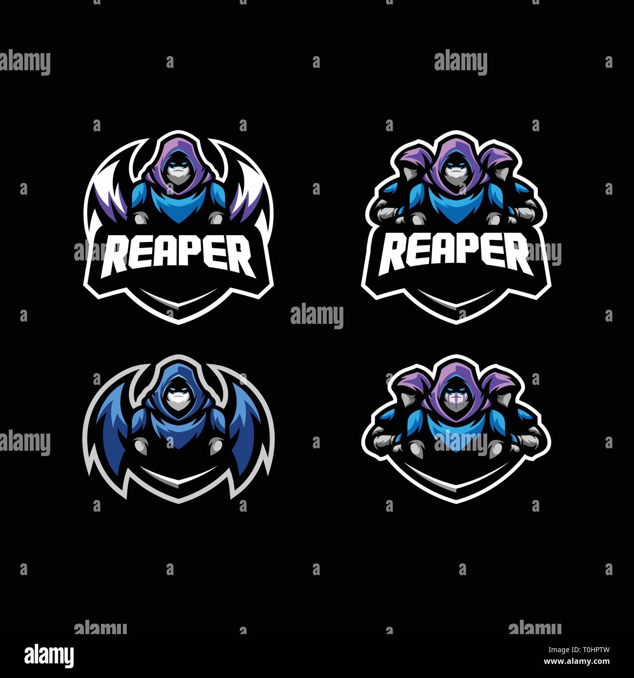 Abstract Reaper Concept illustration vector Design template. Suitable for Creative Industry, Multimedia, entertainment, Educations, Shop, and any rela Stock Vector