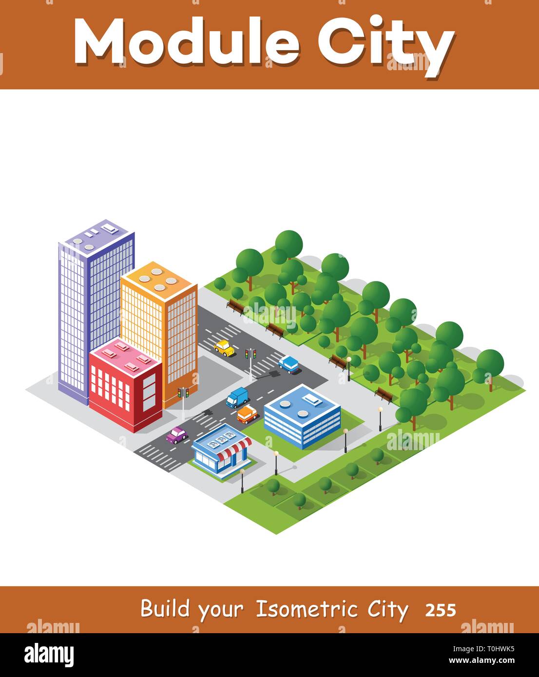 Colorful 3d Isometric City Stock Vector Image & Art - Alamy