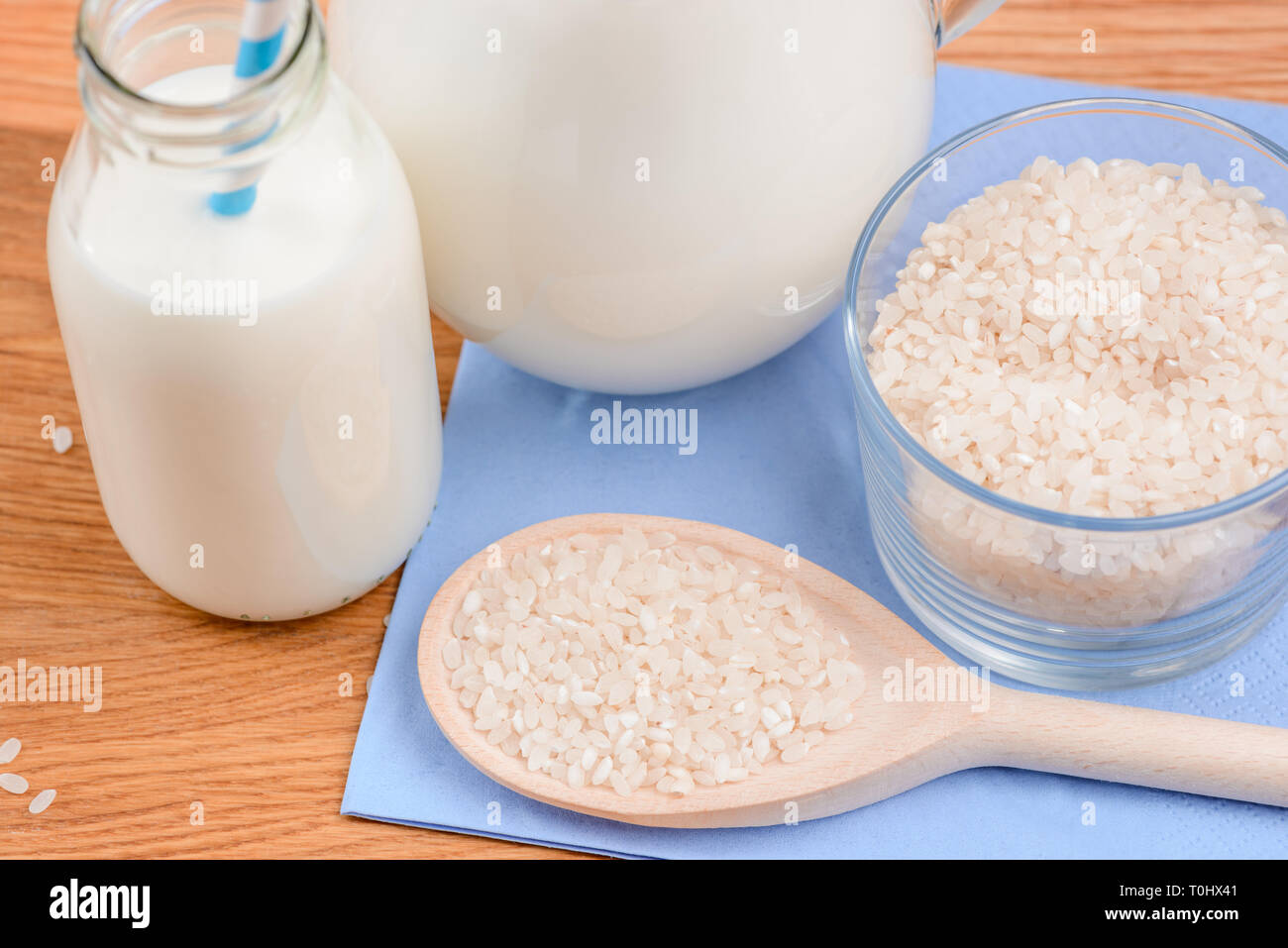 Making rice milk at home Stock Photo Alamy