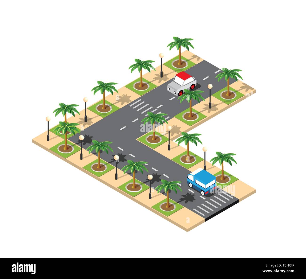 Road isometric 3D city Stock Vector Image & Art - Alamy