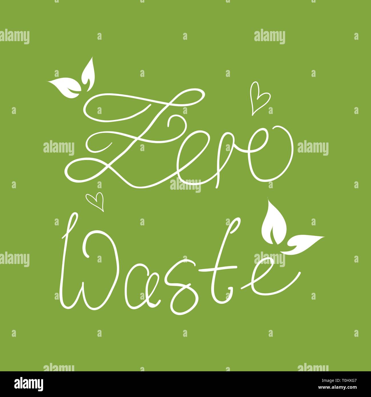 Zero Waste Concept. Hand drawn elements of zero waste life Zero waste ...