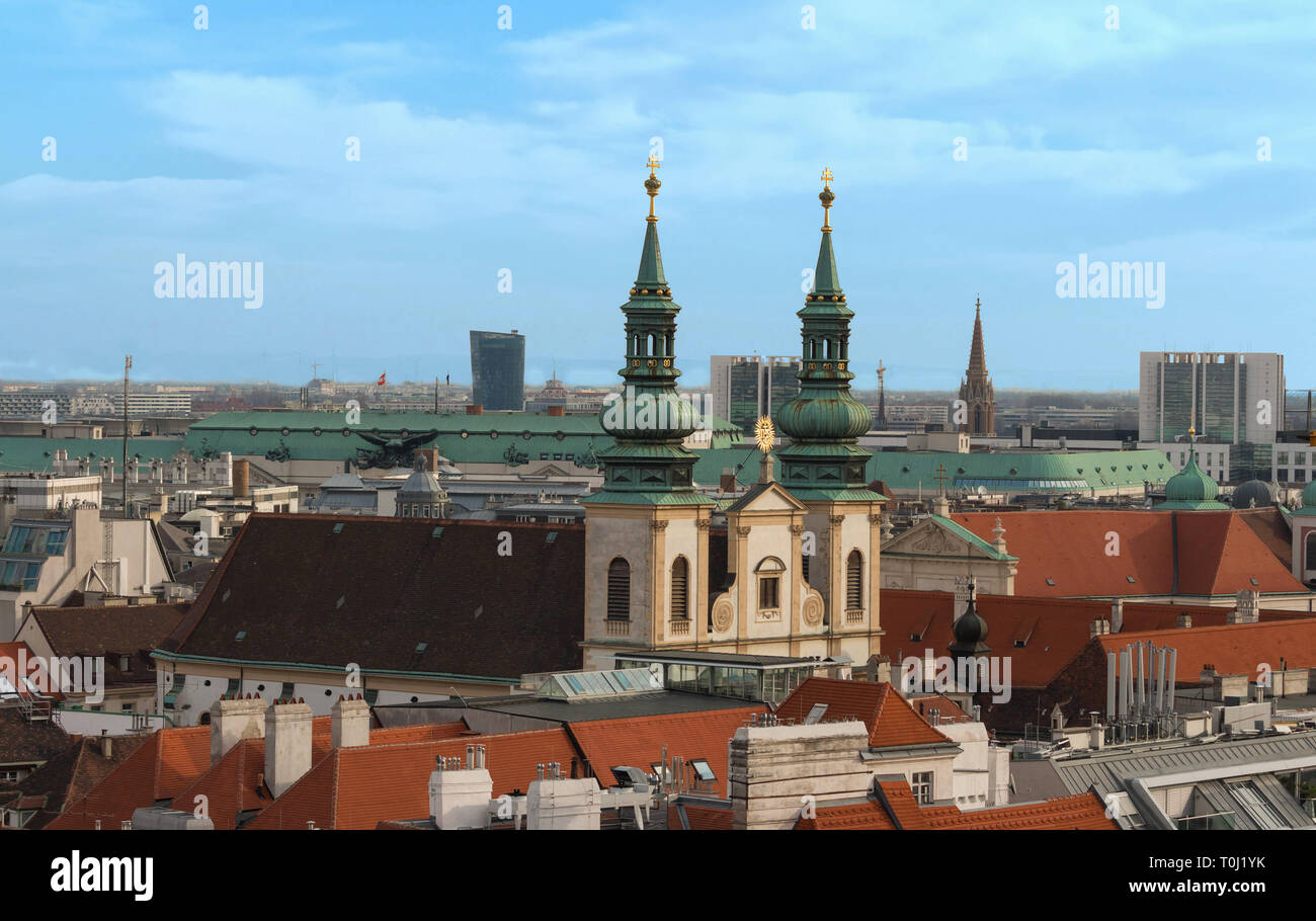 Austria, Vienna, Jesuit Church or University Church view Stock Photo