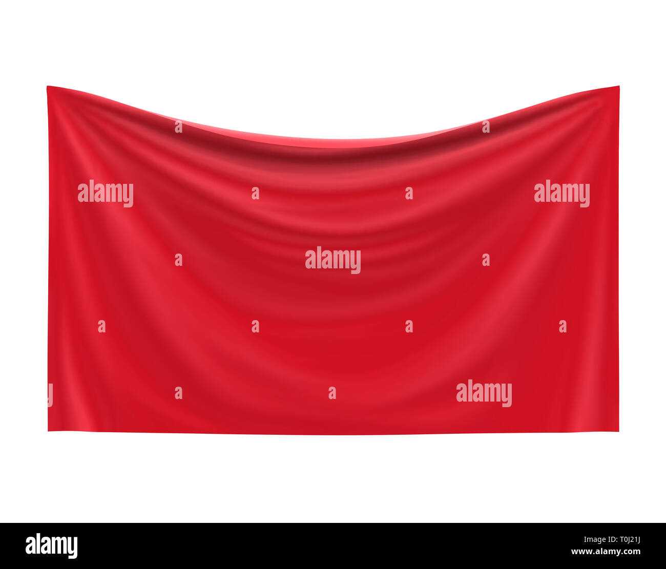 Blank Cloth Banner Isolated Stock Photo - Alamy