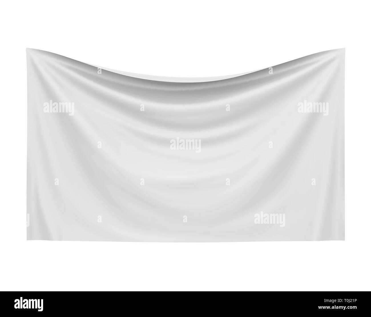 Blank Cloth Banner Isolated Stock Photo - Alamy