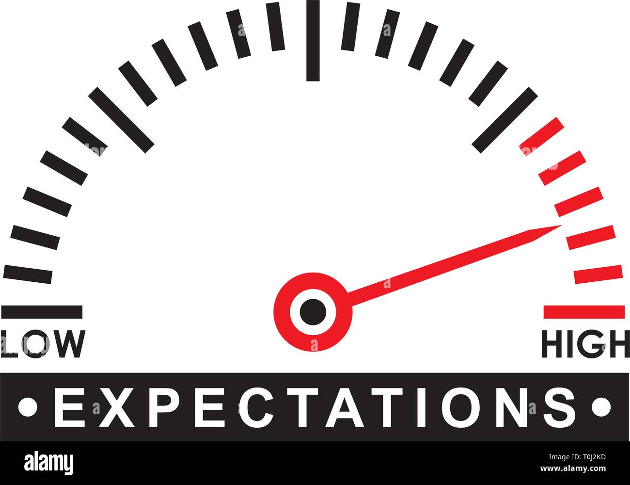 High expectations monitoring scale illustration template stock