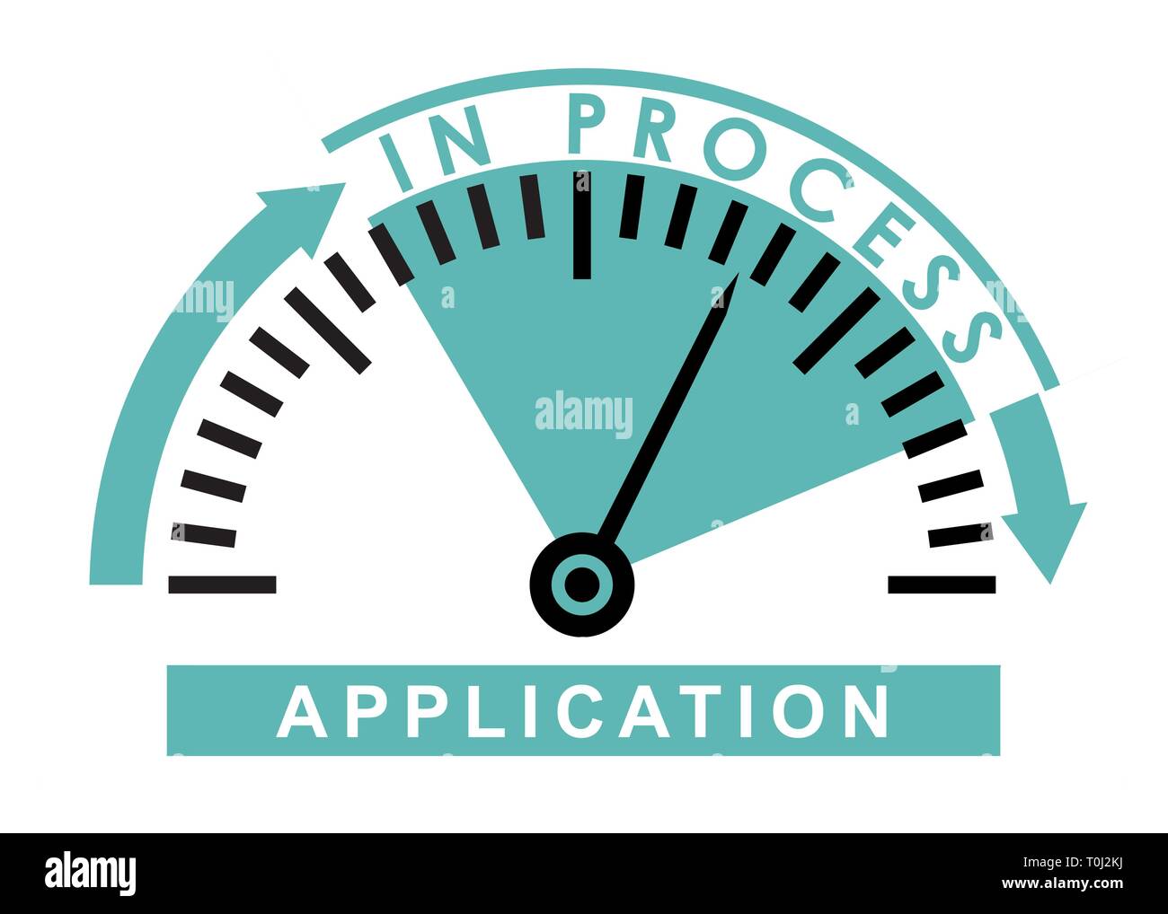 application  in process - monitoring  scale -  illustration template Stock Vector