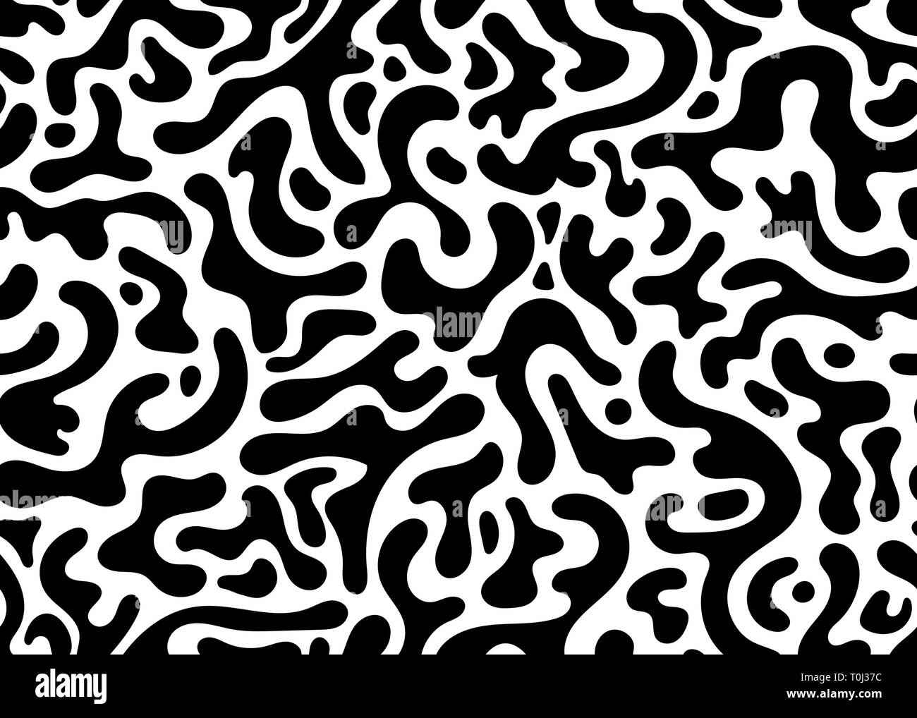 Black and white modern camouflage seamless pattern. vector background illustration for web, fashion, surface design Stock Vector