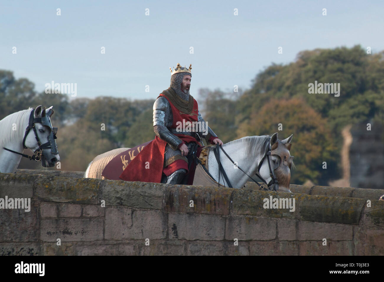 Outlaw king Filming in Berwick-upon-Tweed. Stock Photo
