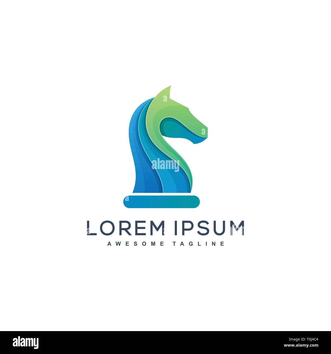 Abstract Chess Horse Concept illustration vector Design template. Suitable for Creative Industry, Multimedia, entertainment, Educations, Shop, and any Stock Vector