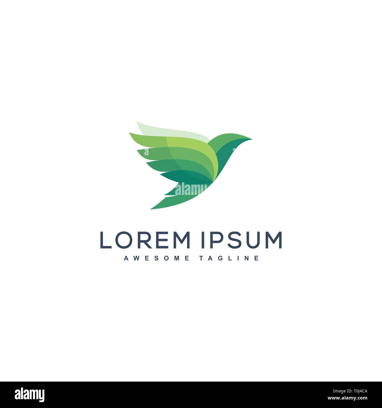 Abstract Bird color Concept illustration vector Design template. Suitable for Creative Industry, Multimedia, entertainment, Educations, Shop, and any  Stock Vector