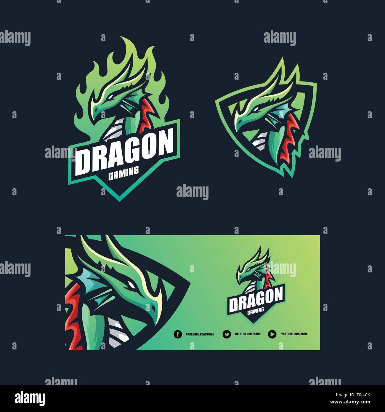 Abstract Dragon Concept illustration vector Design template. Suitable for Creative Industry, Multimedia, entertainment, Educations, Shop, and any rela Stock Vector