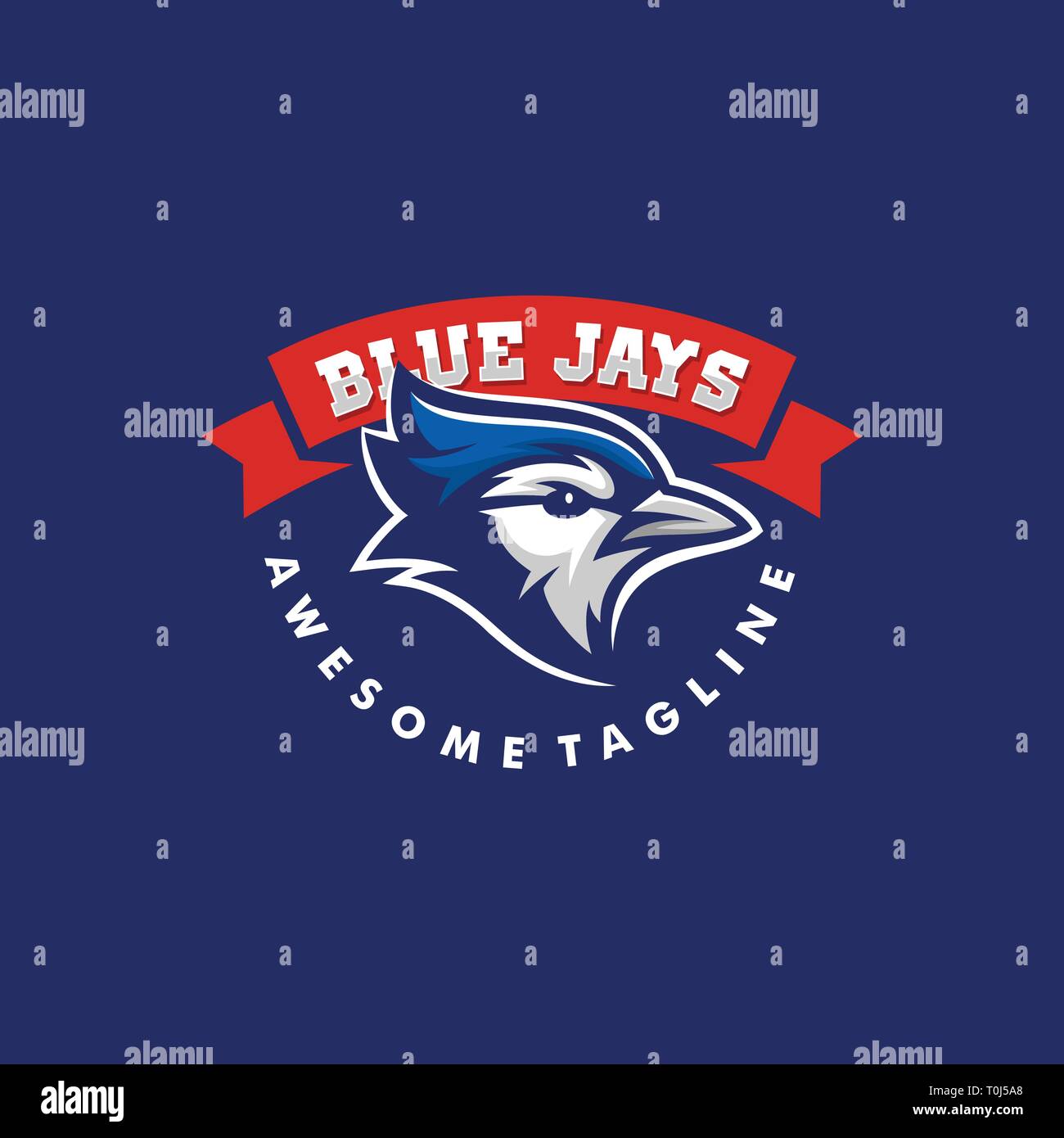 Abstract Blue Jay illustration vector template. Suitable for Creative Industry, Multimedia, entertainment, Educations, Shop, and any related business Stock Vector