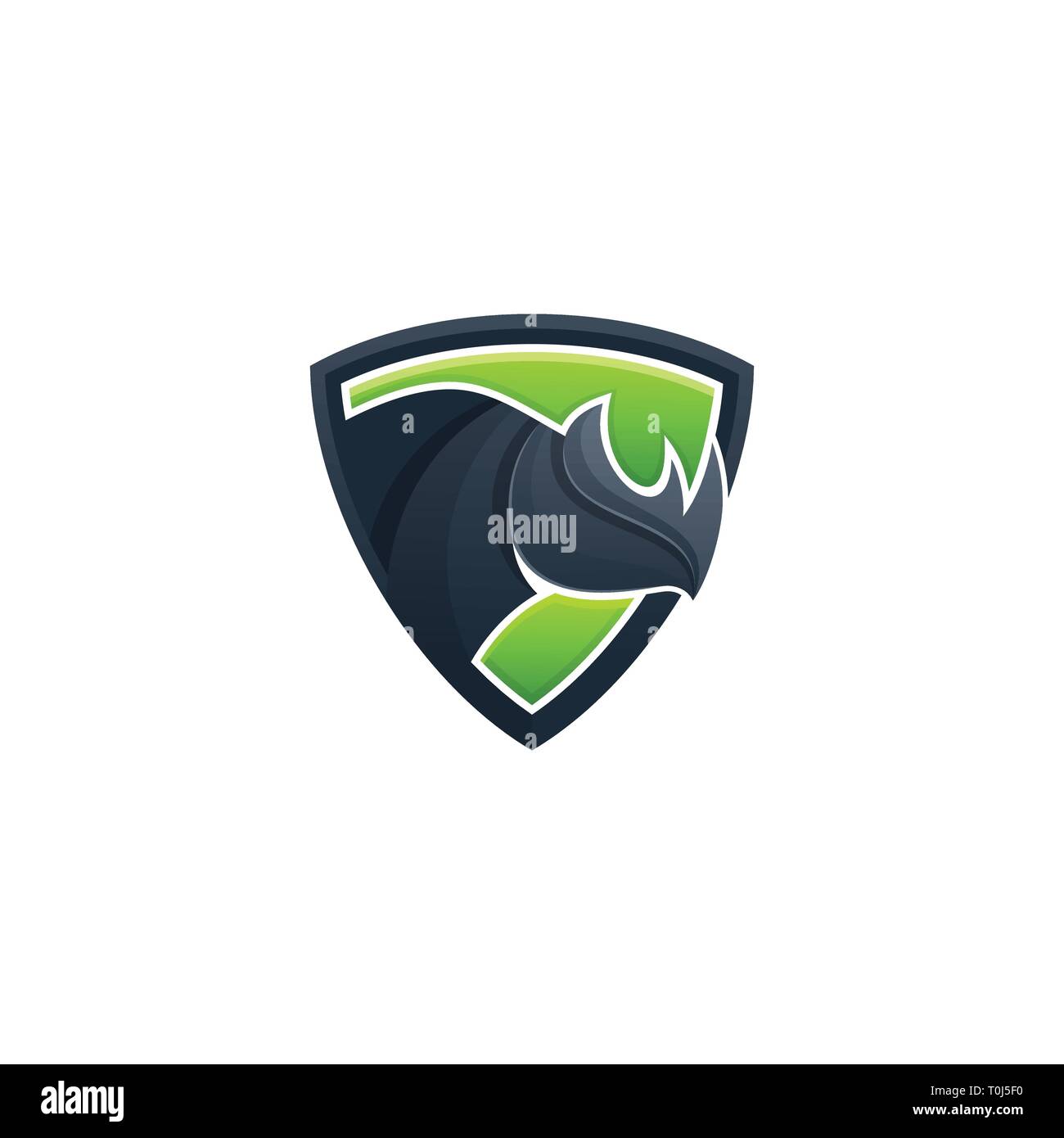 Rhino Shield Concept illustration vector template. Suitable for Creative Industry, Multimedia, entertainment, Educations, Shop, and any related busine Stock Vector
