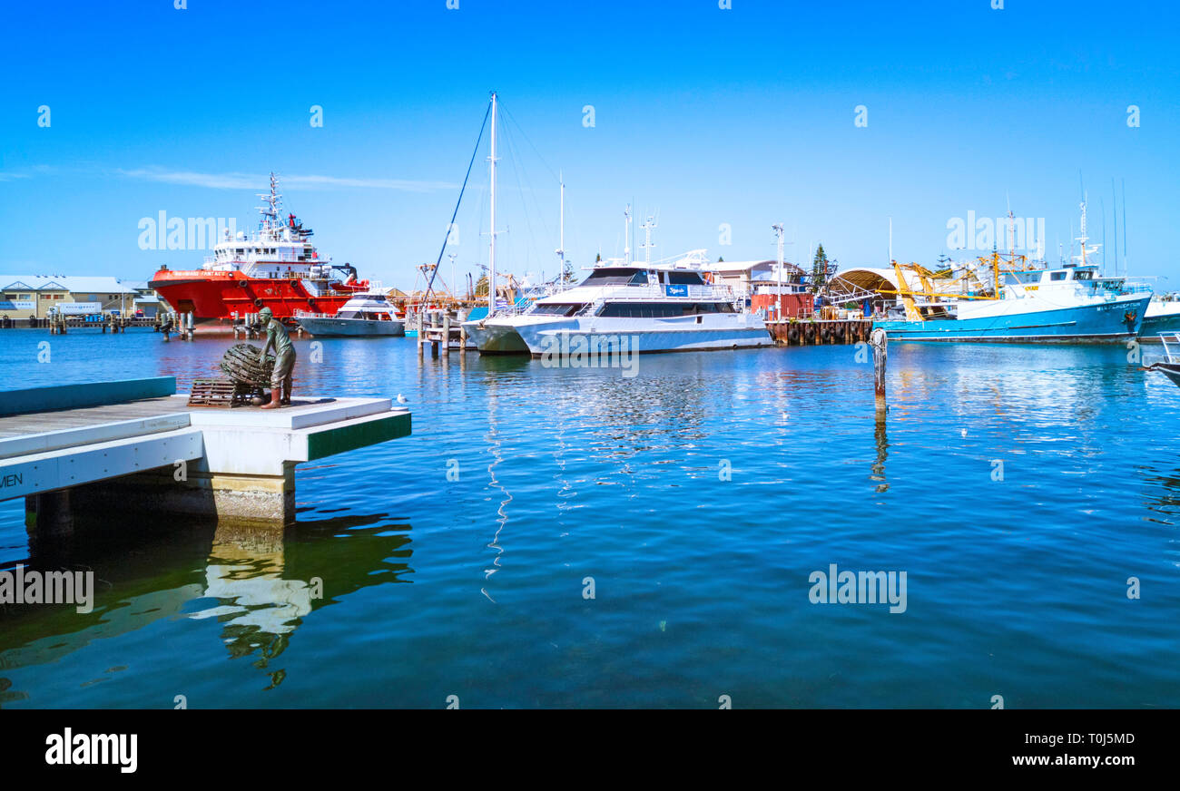 Fremantle Fishing Boat Harbour. Fremantle, WA Stock Photo