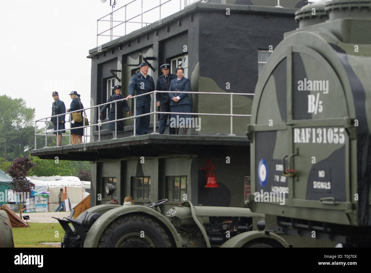 world war two airfield control tower Stock Photo - Alamy