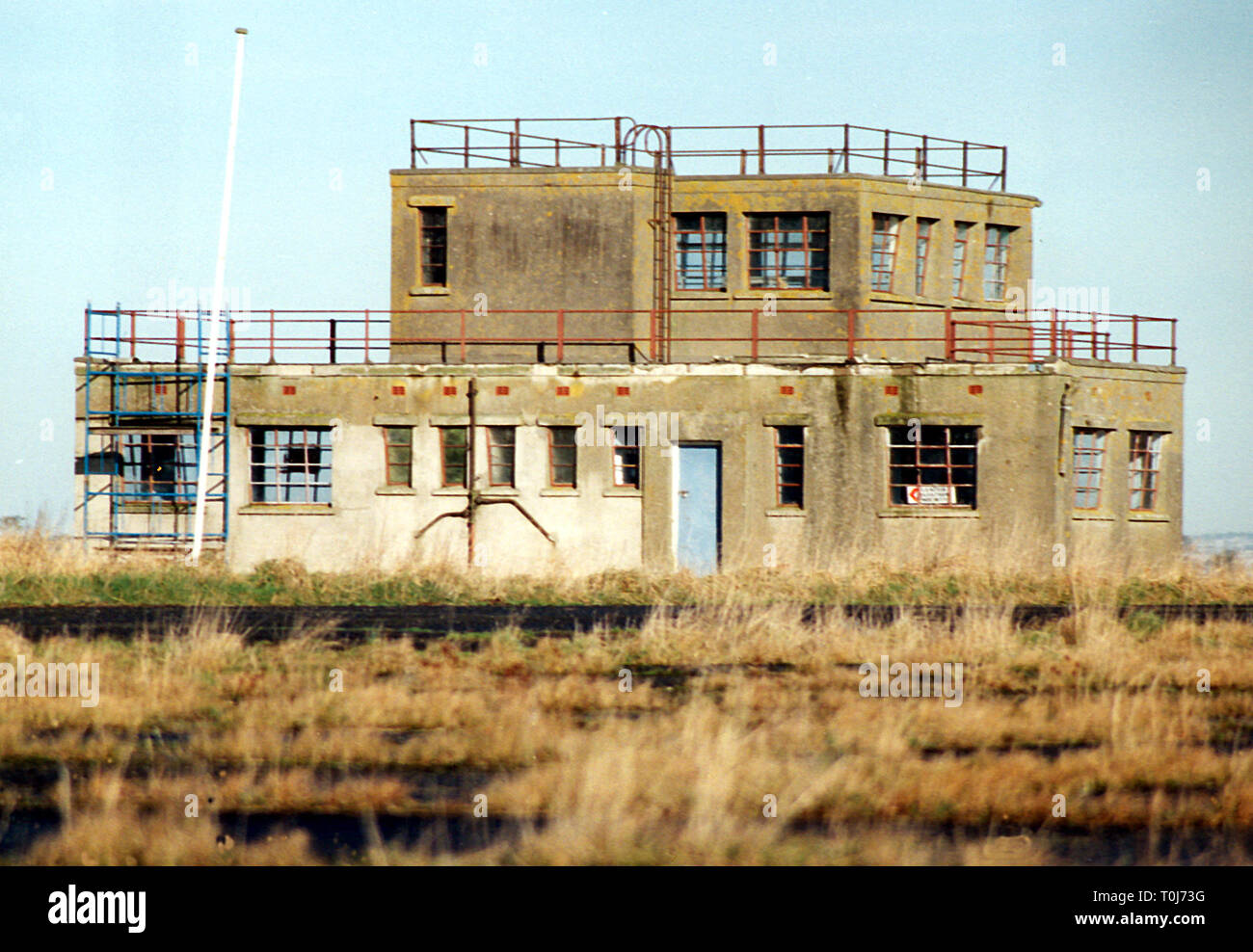 world war two airfield control tower USAAF langford lodge Stock Photo