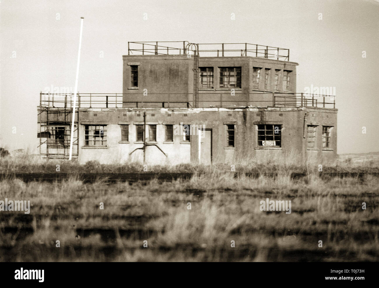 world war two airfield control tower USAAF langford lodge Stock Photo
