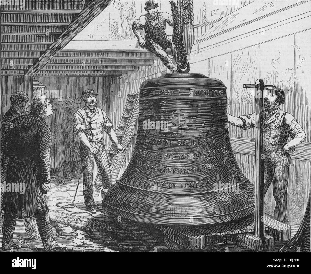 'New Peal of Bells for St. Paul's Cathedral', 1878.  Creator: RHM. Stock Photo