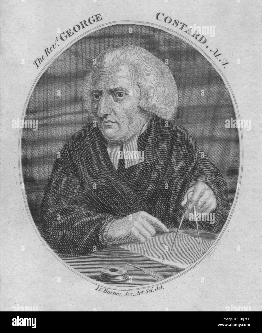 'The Revd. George Costard. M.A.', (1805).  Creator: Unknown. Stock Photo