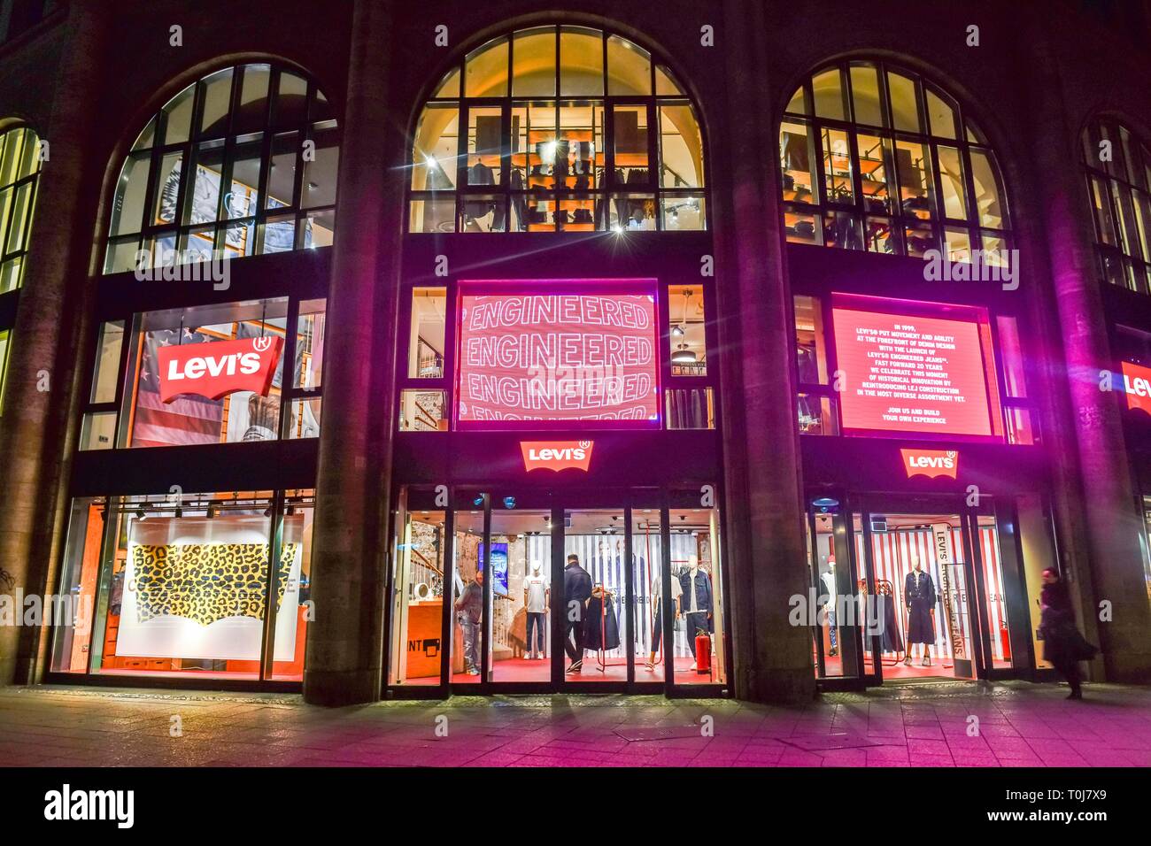 Levis, Rankestrasse, Kurfürstendamm, Charlottenburg, Berlin, Germany, Rankestraße, Deutschland Stock Photo