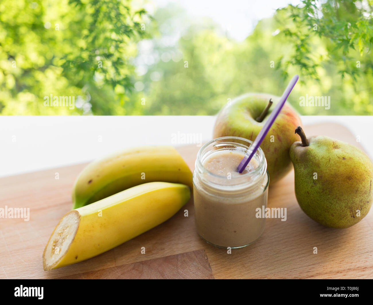 Download Jar With Fruit Puree Or Baby Food Stock Photo Alamy Yellowimages Mockups