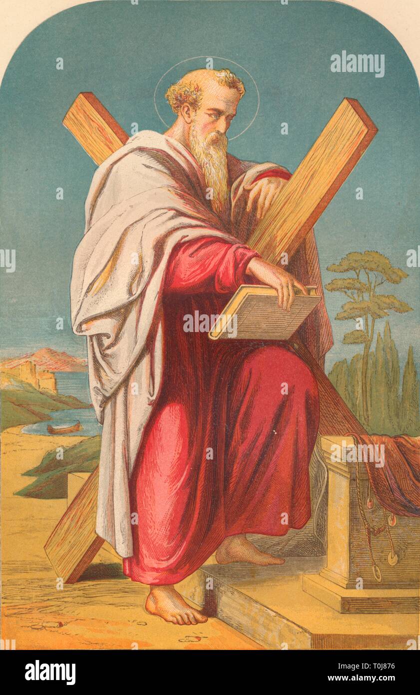 'St. Andrew', mid-late 19th century. Creator: Leighton Brothers. Stock Photo