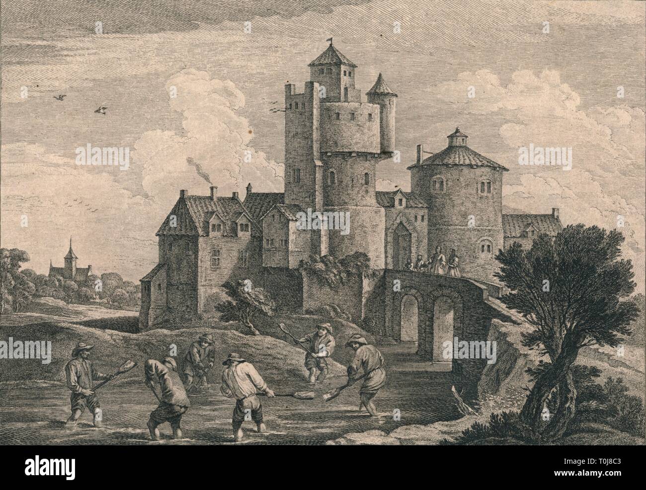 'Le Chateau De Teniers', 1740. Creator: Jacques Philippe Le Bas. Stock Photo